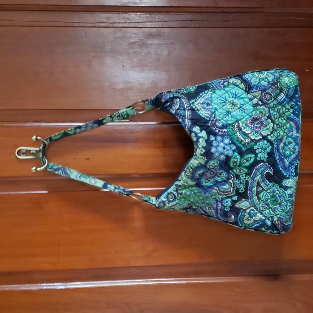 Vera Bradley Purse Ble Green Paisley Floral Design
